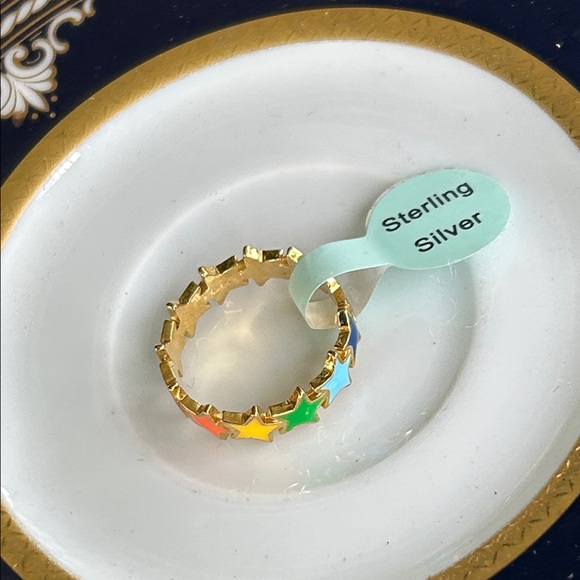 Colorful Star Sterling Silver Kids Ring - Picture 5 of 8